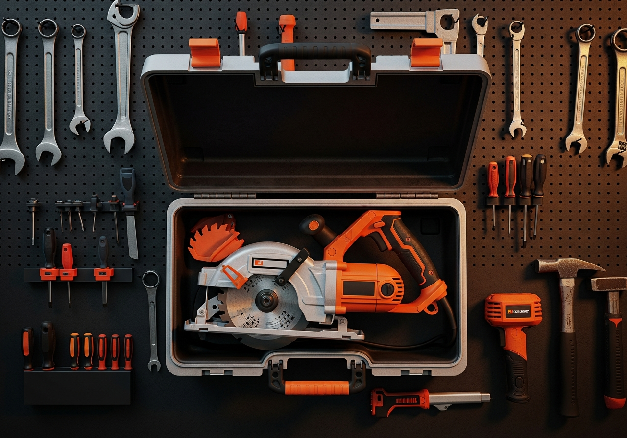 Heavy duty tools in a modern garage setup